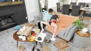 Juan Loco is rubbing Lola Fae's clit with the vibrator