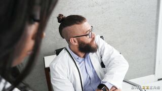 Ana Foxxx gets her clit rubbed with vibrator by Dr. Xander