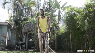 Granny Seka Black is sucking huge black shaft