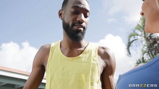 Granny Seka Black is sucking huge black shaft