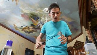 Redhead Alexis Fawx gives masterful blowjob