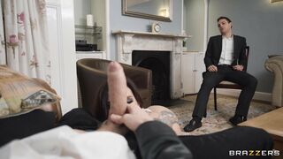 Adreena Winters is sucking big dick in front of her HB