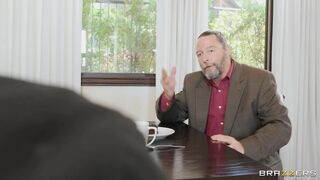 Jamie Michelle gives sneakily blowjob to Keiran