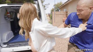 Angel Youngs gives blowjob to Xander