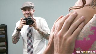 Sandee Westgate loves as he play with her melons