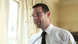 Sexy euro slut Black Angelika seducing her co-worker