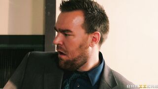 Alektra Blue getting wet on the desk