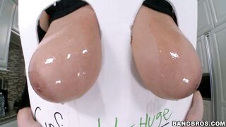 Sisi has giant not fake H-cup tits