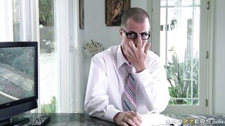 Big boobed chick Amy Anderssen seducing a guy