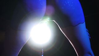 Body-painted slut Stevie Shae solo posing