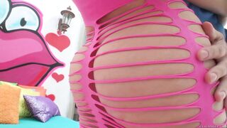 Italian Valentina Nappi shows big tits and fleshy ass in her hooker dress