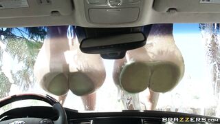 Maddy O'Reilly and AJ Applegate posing outdoor