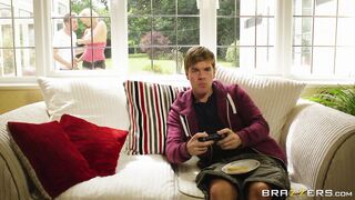 Leigh Darby sucks and fucks Danny while her son's at home