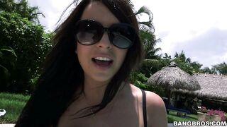 Kali Kavalli in a sunglasses showing off her tits