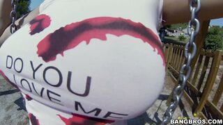 Cintya Doll hanging out in a park