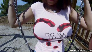 Cintya Doll hanging out in a park