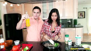 Jade Jantzen prepares a lunch for her boyfriend
