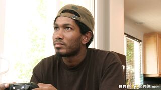 Misha Cross sucks her bf's friend while he plays a game