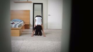 Busty hottie Peta Jensen posing and dancing nude