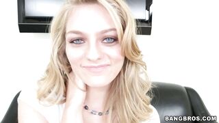 Alli Rae talking with a cameraman and teasing