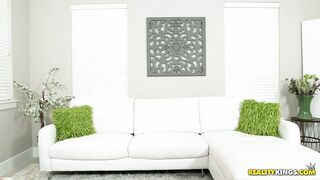 Blonde girl Alli Rae teasing and masturbating