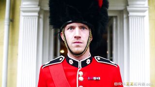 Madison Ivy seduces a Palace Guard by showing him her tits