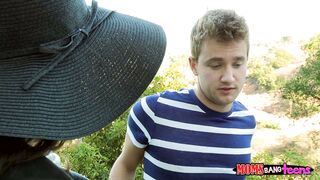 Slutty mom Ariella Ferrera seducing young stud