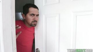 Hot teen Natalia Mendez gets her mouth stuffed