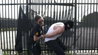 Molly Jane in uniform ordered him to lick her cunt