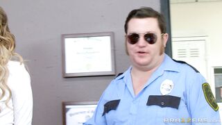 Alexis Adams gets her tits squeezed by a school security guard