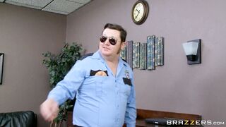 Alexis Adams gets her tits squeezed by a school security guard