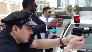 Bridgette B wants to fuck the hostage in the bank