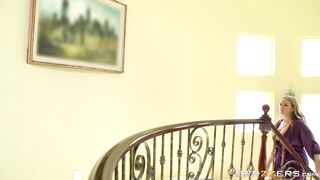 Elexis Monroe catches her maid Elektra Rose with a dick in her mouth