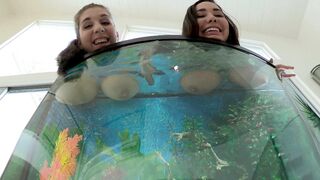 Alex Chance and Karlee Grey play with their large tits