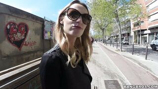 Erica Fontes flashing her goods in public