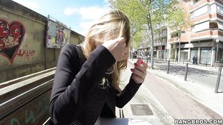 Erica Fontes flashing her goods in public