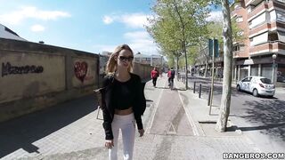 Erica Fontes flashing her goods in public