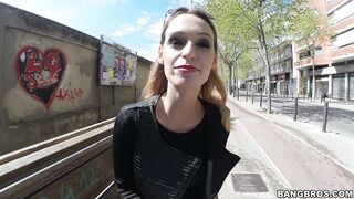 Erica Fontes flashing her goods in public