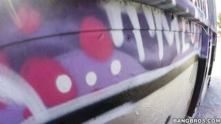 Erica Fontes finds a good place to suck cock